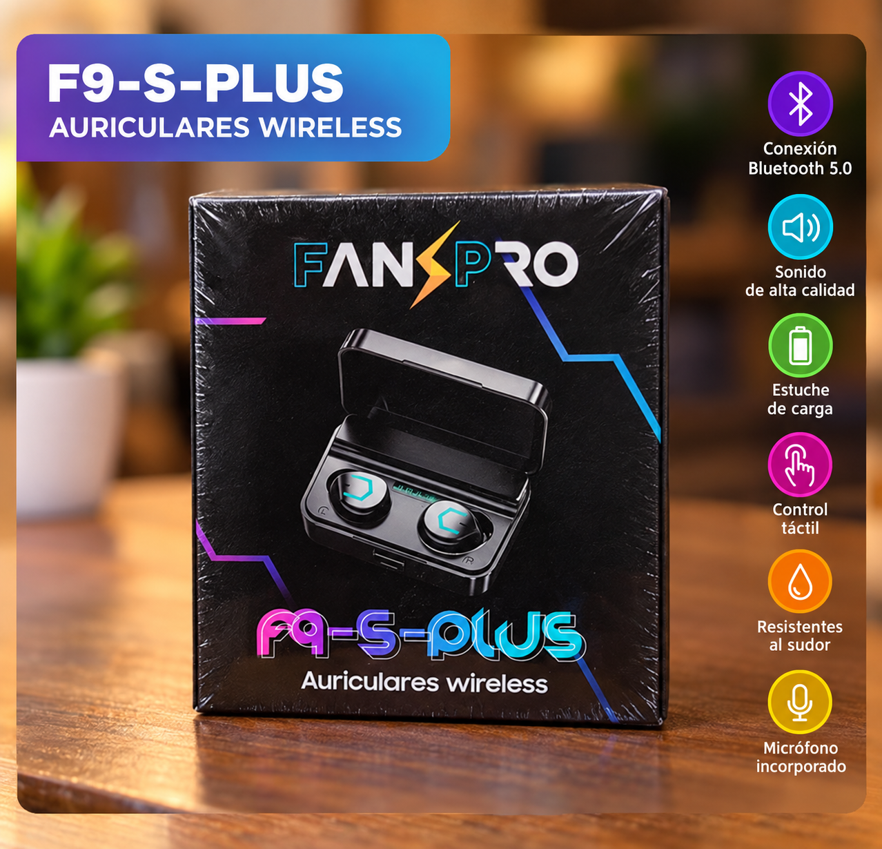 Auriculares Wireless F9-S-PLUS